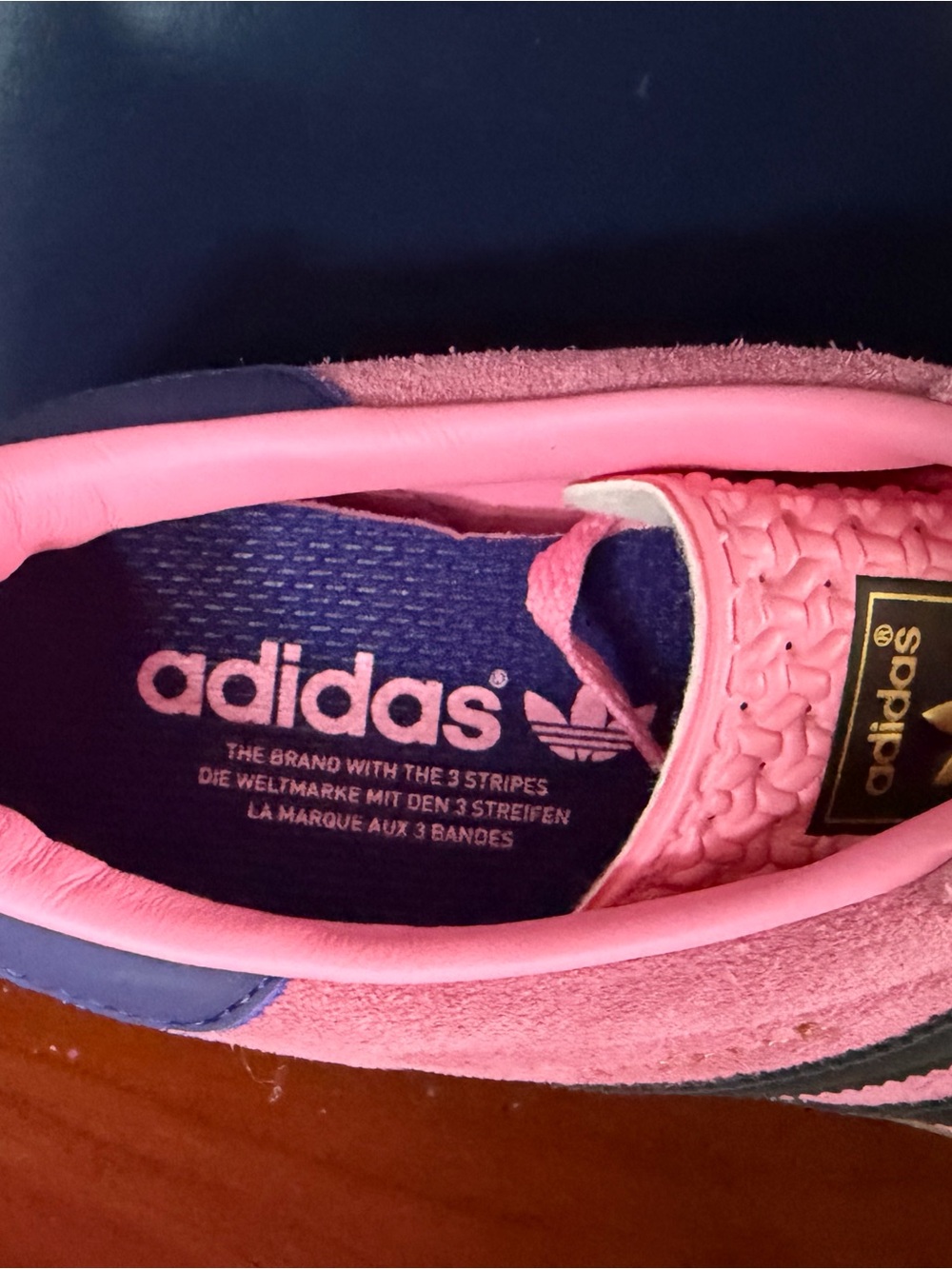 adidas Pink Suede Sneakers with black Stripes - Picture 10 of 13